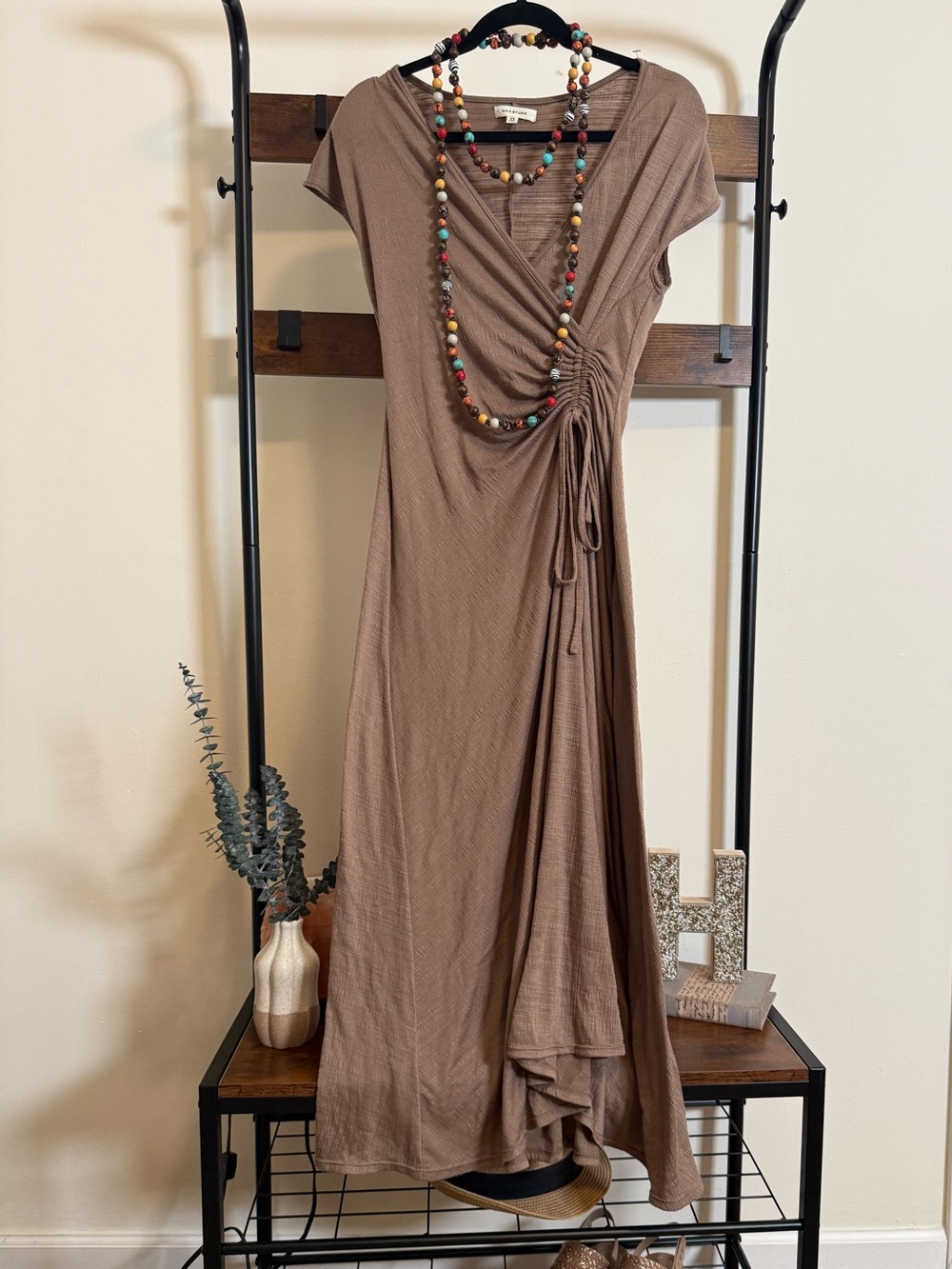 Max Studio Women’s Faux Wrap Midi Dress